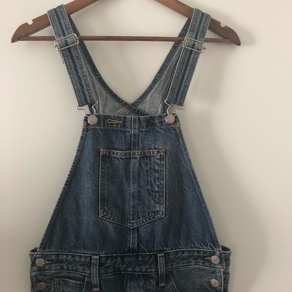 Levi's Medium Wash Distressed Overalls Size S - Picture 3 of 16